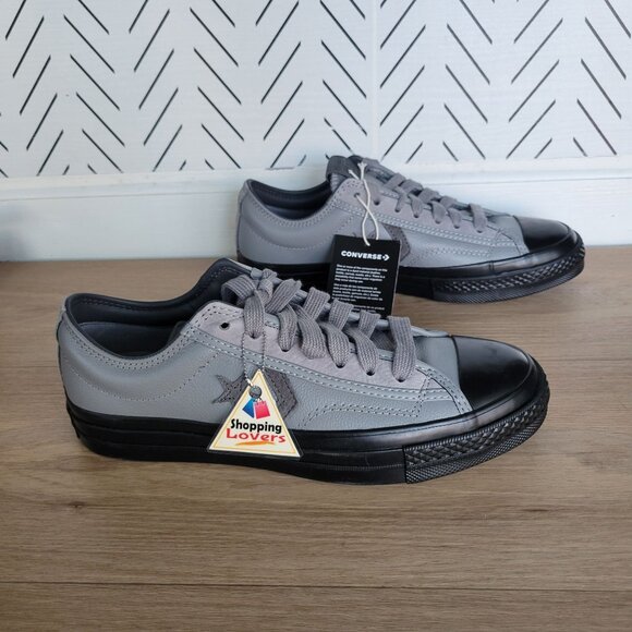 ⭐CONVERSE Star Player 76 Luxe Ox Leather Grey Sz 9.5 Women Shoes Sneaker A12406C - Picture 2 of 11
